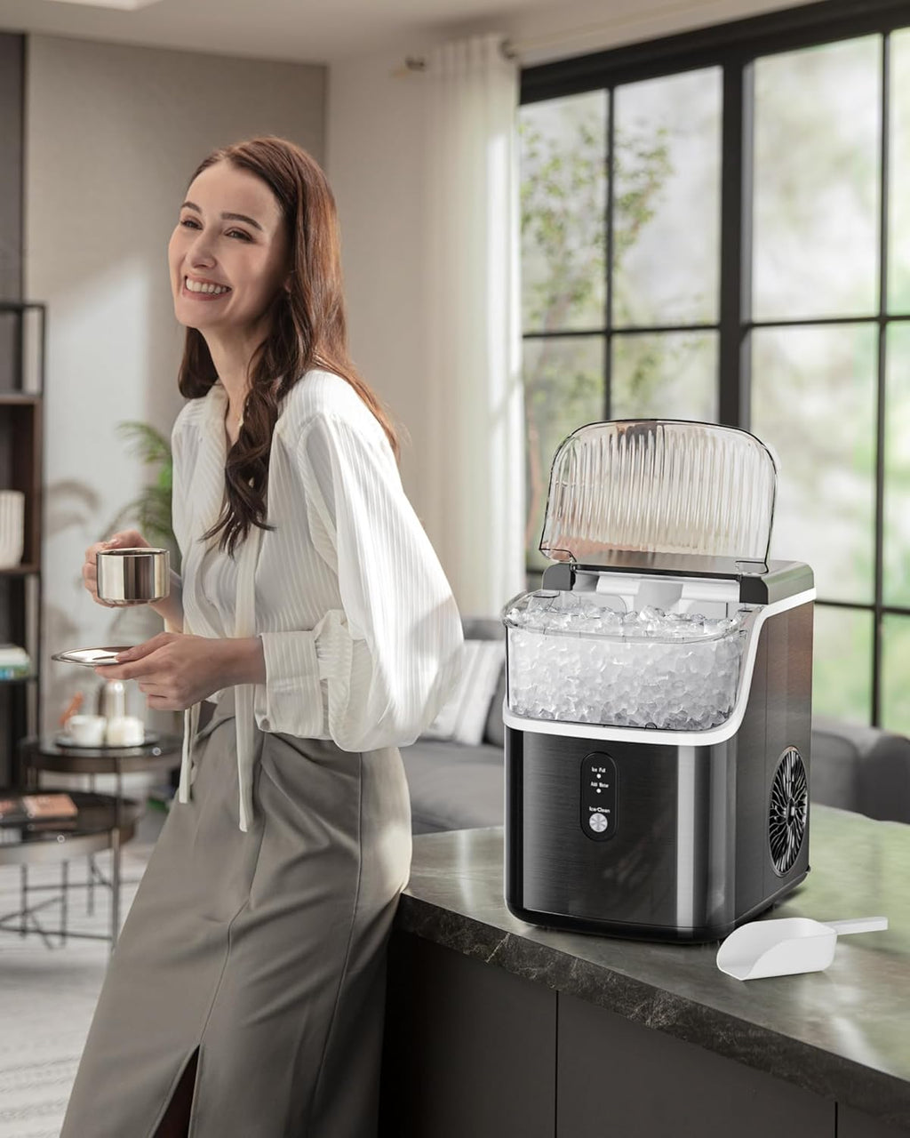 Kismile Nugget Countertop Ice Maker Z5825NB