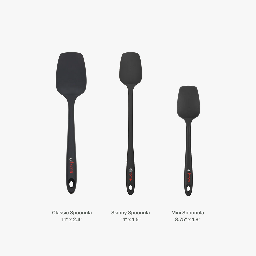 Elihome 8 Piece Silicone Spatula Set - Teal Grey