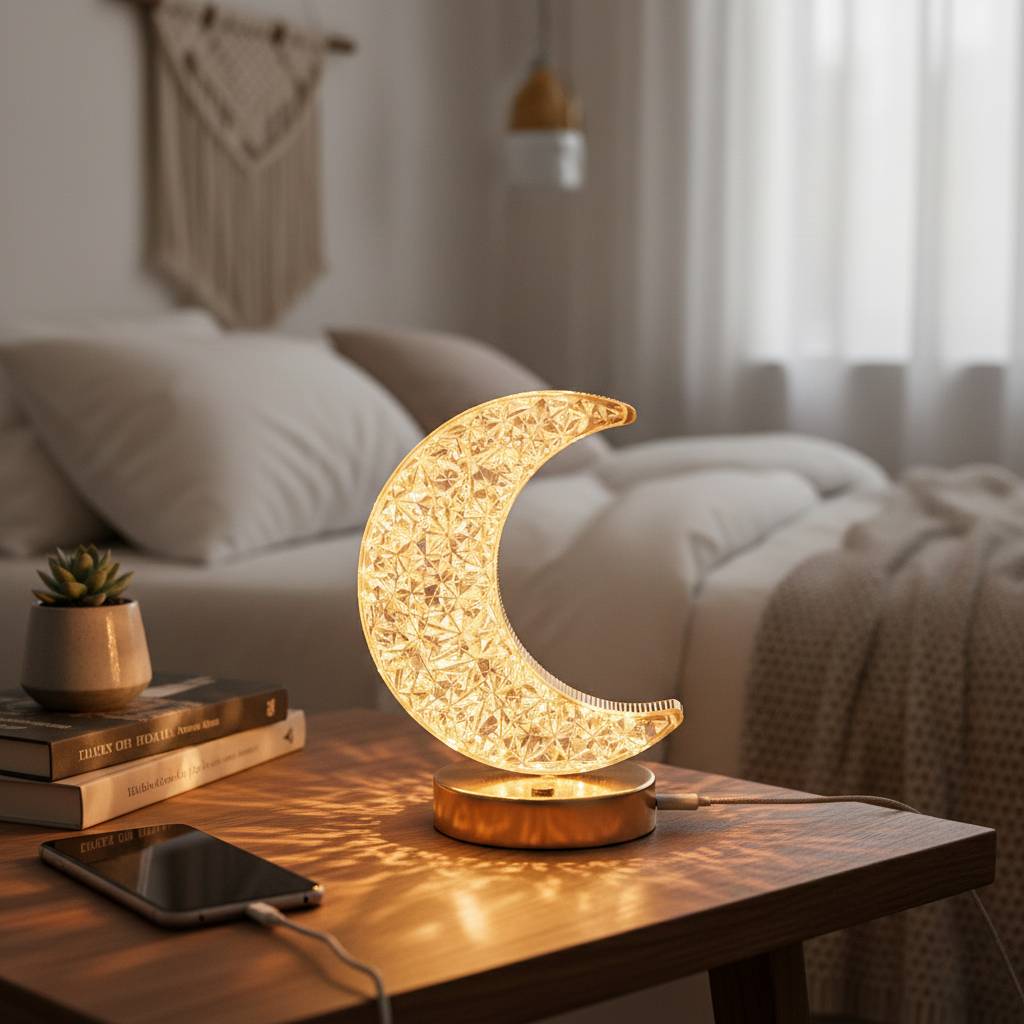 Rechargeable LED Crystal Lamp – 3000K–7000K Acrylic Touch Light