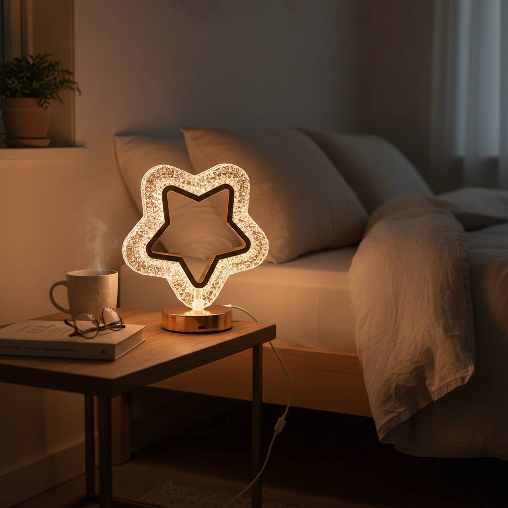 Rechargeable LED Crystal Lamp – 3000K–7000K Acrylic Touch Light