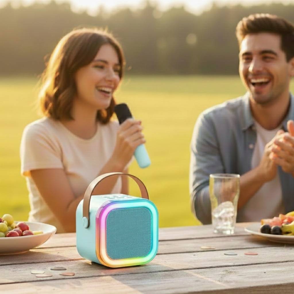 Karaoke Microphone and Wireless Speaker Sound System Set