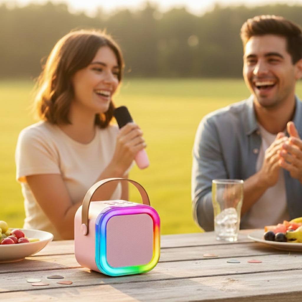 Karaoke Microphone and Wireless Speaker Sound System Set