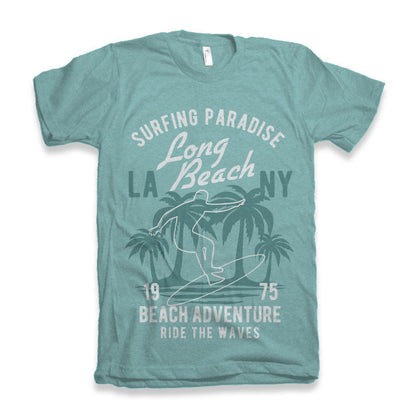 Long Beach Men's Bamboo Viscose/Organic Cotton Short Sleeve Graphic T-Shirt