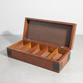 5-Slot Wood Watch Storage Organizer Box with Removable Pillows