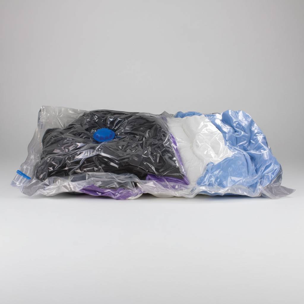 2-Pack Vacuum Seal Storage Bag for Clothing, Bedding, and Linens