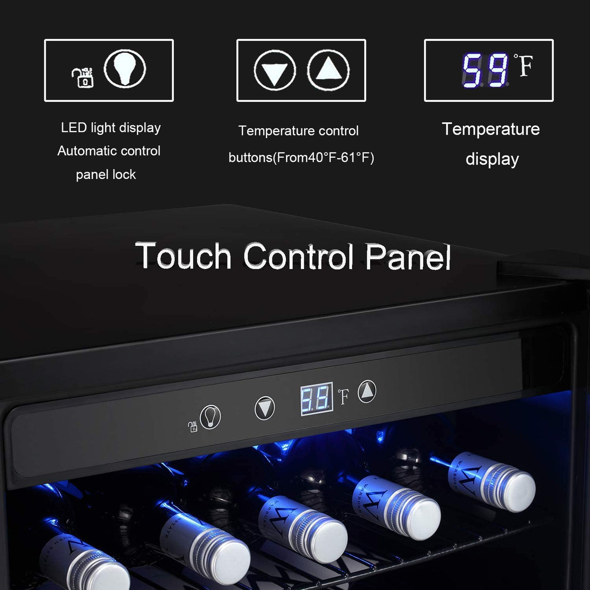 Matte Beverage Refrigerator and Cooler W58128H