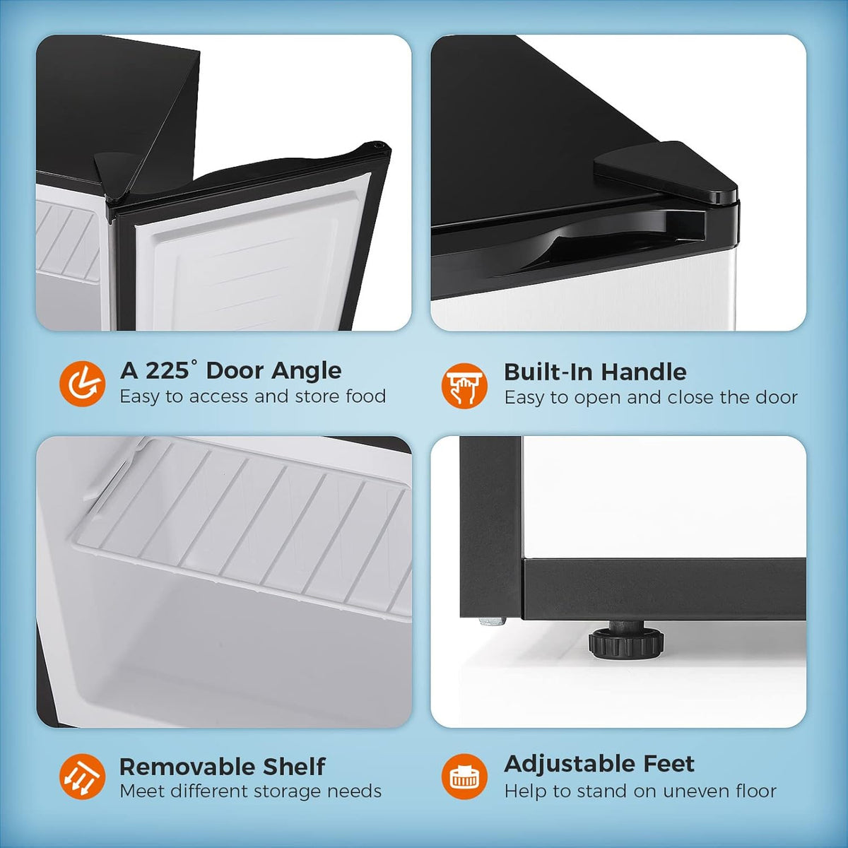 2.6\3.2 cu. ft Mini Fridge with Freezer