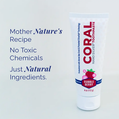 Fluoride Free Bubble Berry Kids Toothpaste with Nano Silver & Xylitol