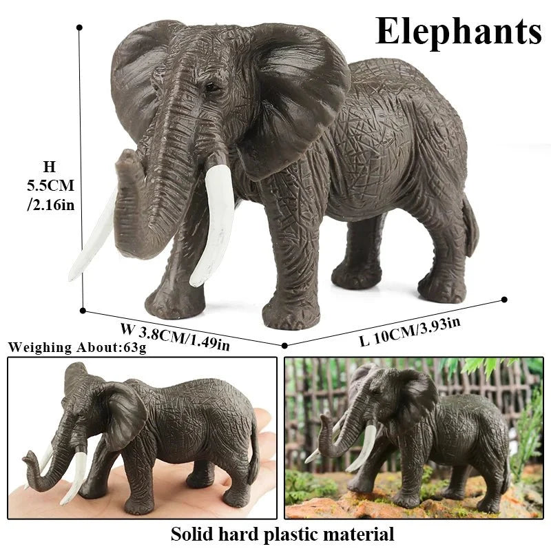 African Elephant Model | Realistic PVC Wildlife Figurine