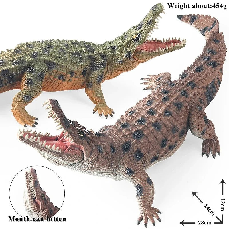 Sarcosuchus Crocodile Action Figure | Hand-Painted Wild Animal Model
