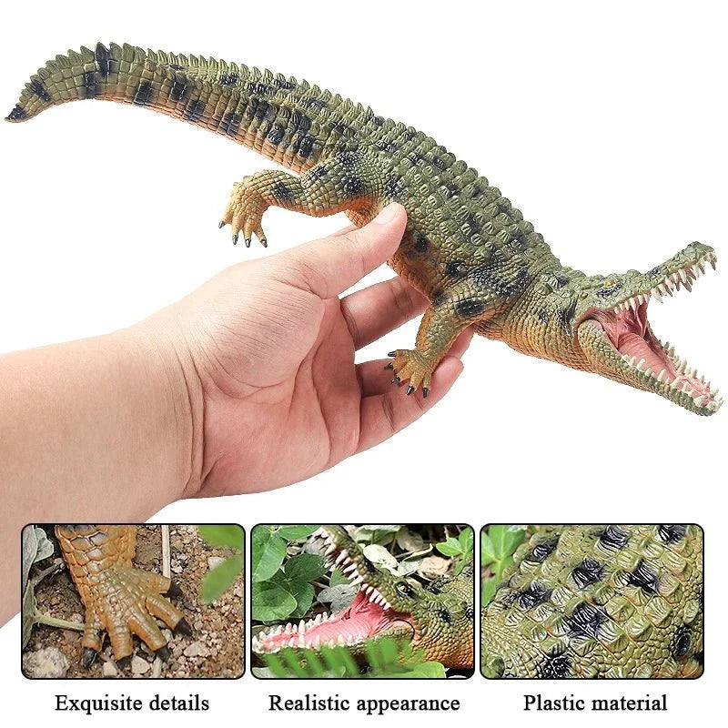 Sarcosuchus Crocodile Action Figure | Hand-Painted Wild Animal Model