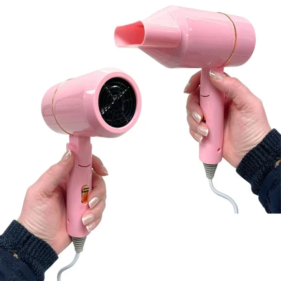BLISS 1200W Professional Hair Dryer with Concentrator Nozzle – Lightweight Styling Dryer (Blue, Pink)