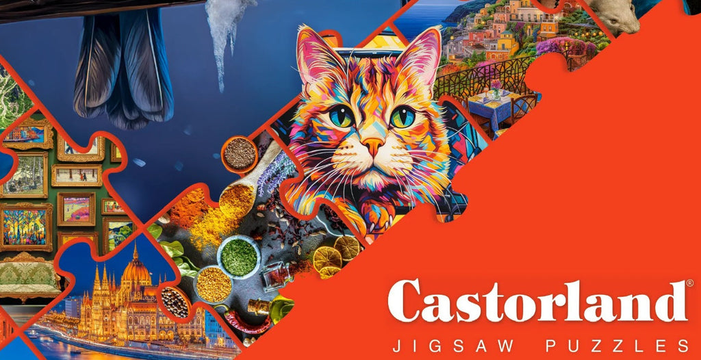 1000 Piece Jigsaw Puzzle, Blooming Cat Meditation, Cat puzzle, Flower scenery, Charming view, Adult Puzzle, Castorland C-105342-2