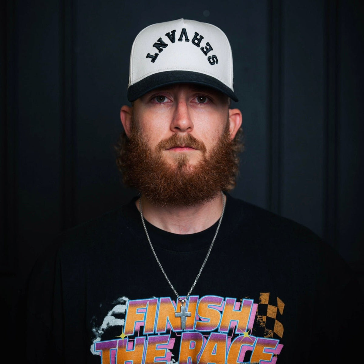 ‘SERVANT’ Premium SnapBack - Cream/Black