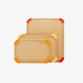 Premium Series 3 Pieces Cutting Board Set - Non Slip & Color Code (S+M+L)