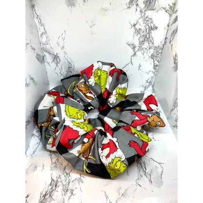 Buffalo Grinch and Max Christmas Scrunchie