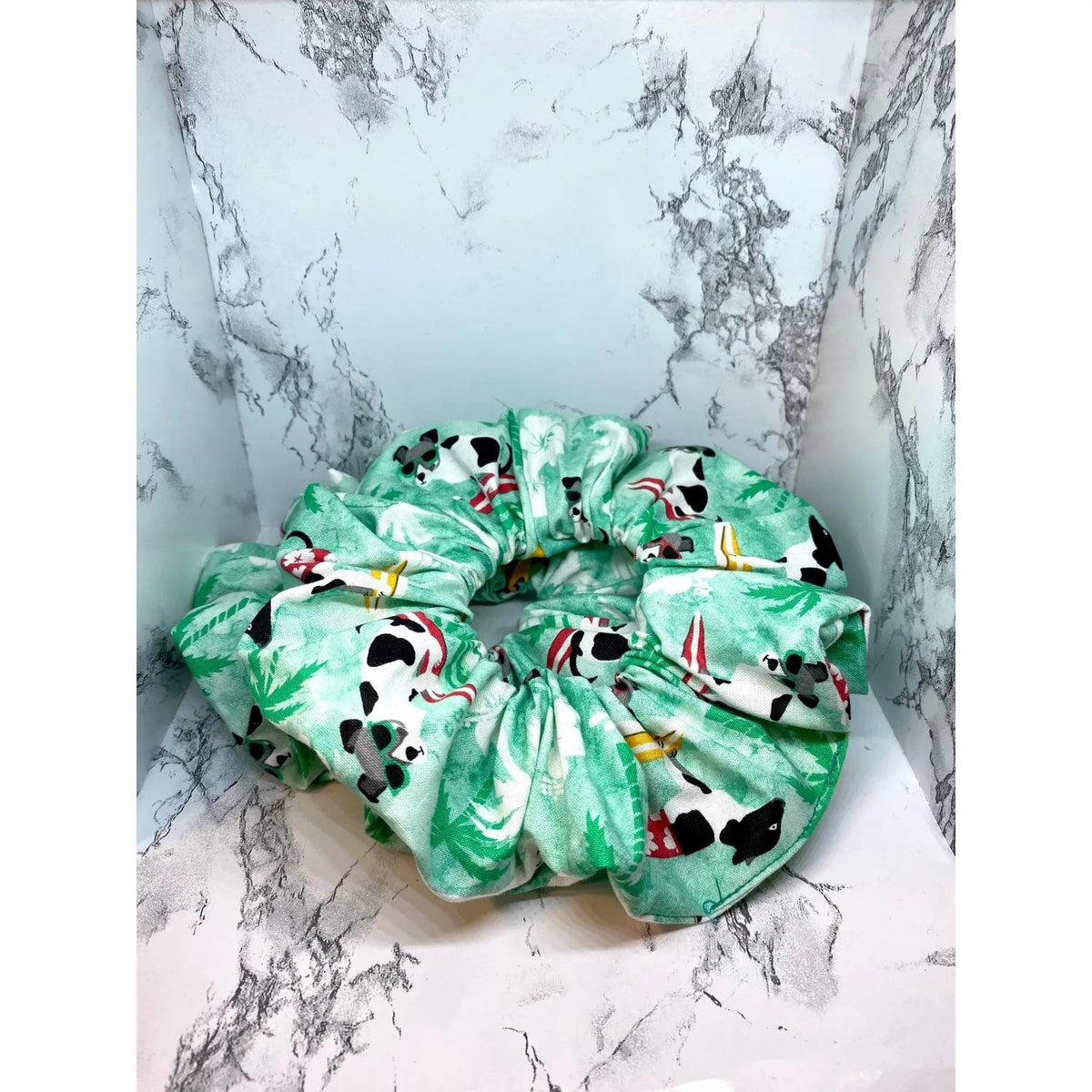 Surfing Dogs Summer Scrunchie