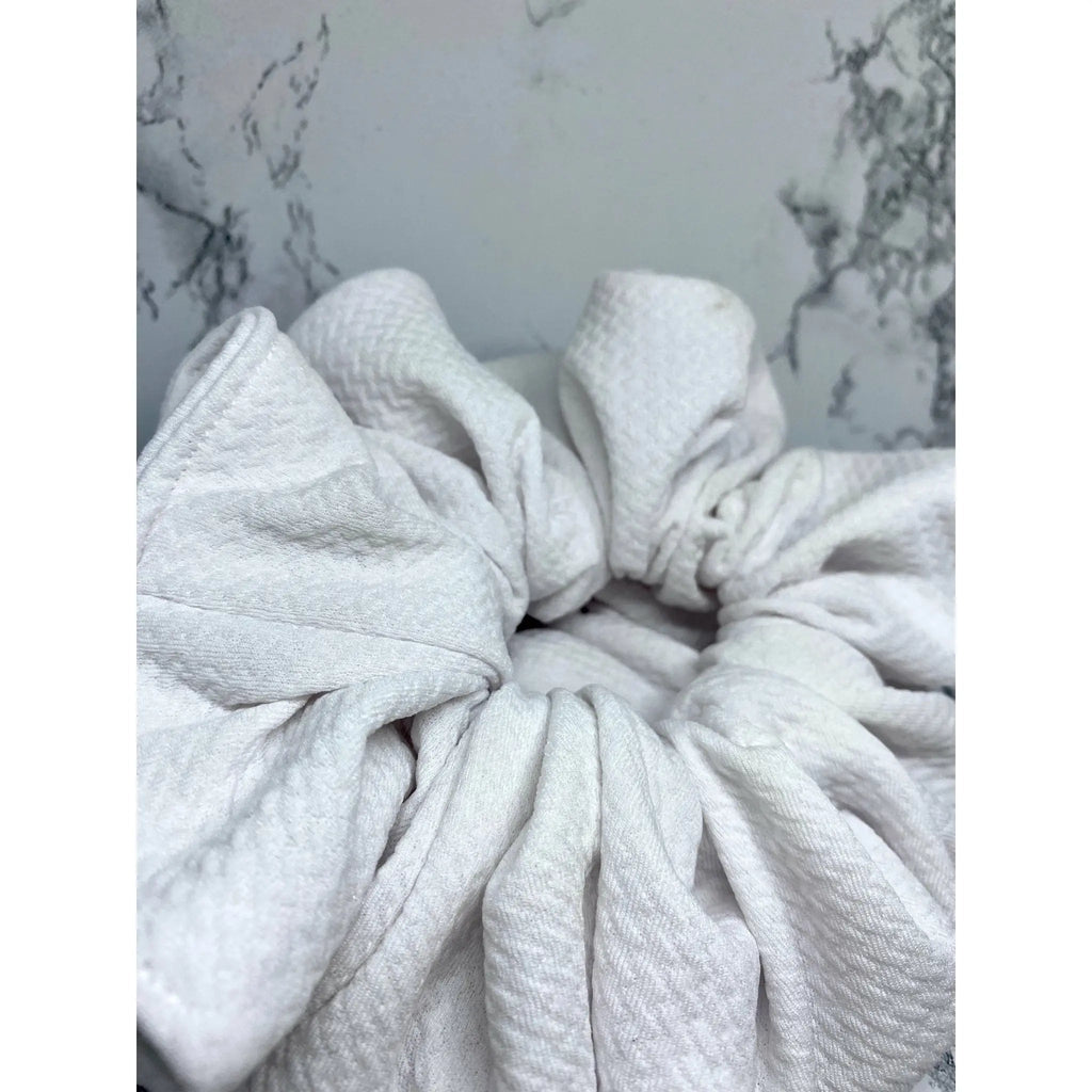White Bullet Scrunchie