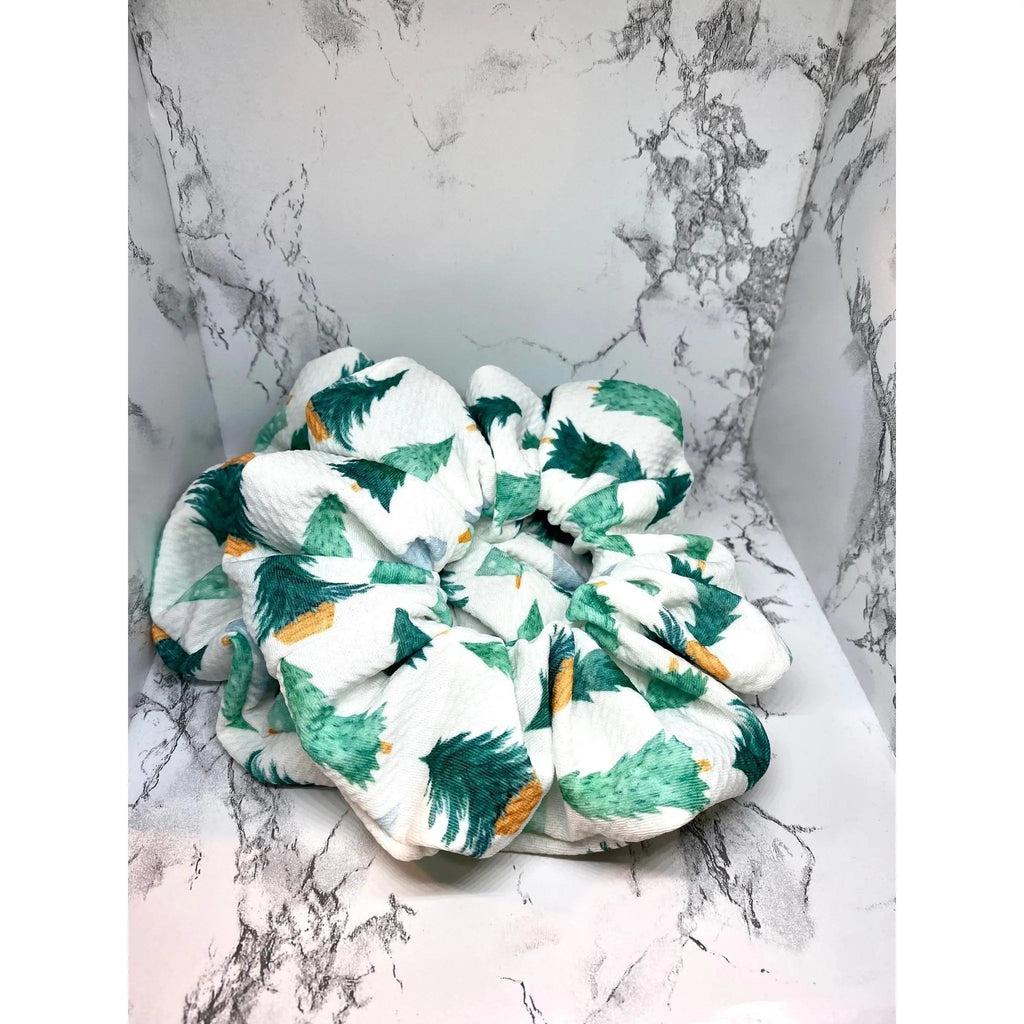 White Pine Tree Bullet Scrunchie