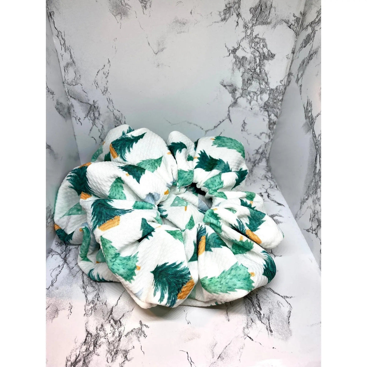 White Pine Tree Bullet Scrunchie