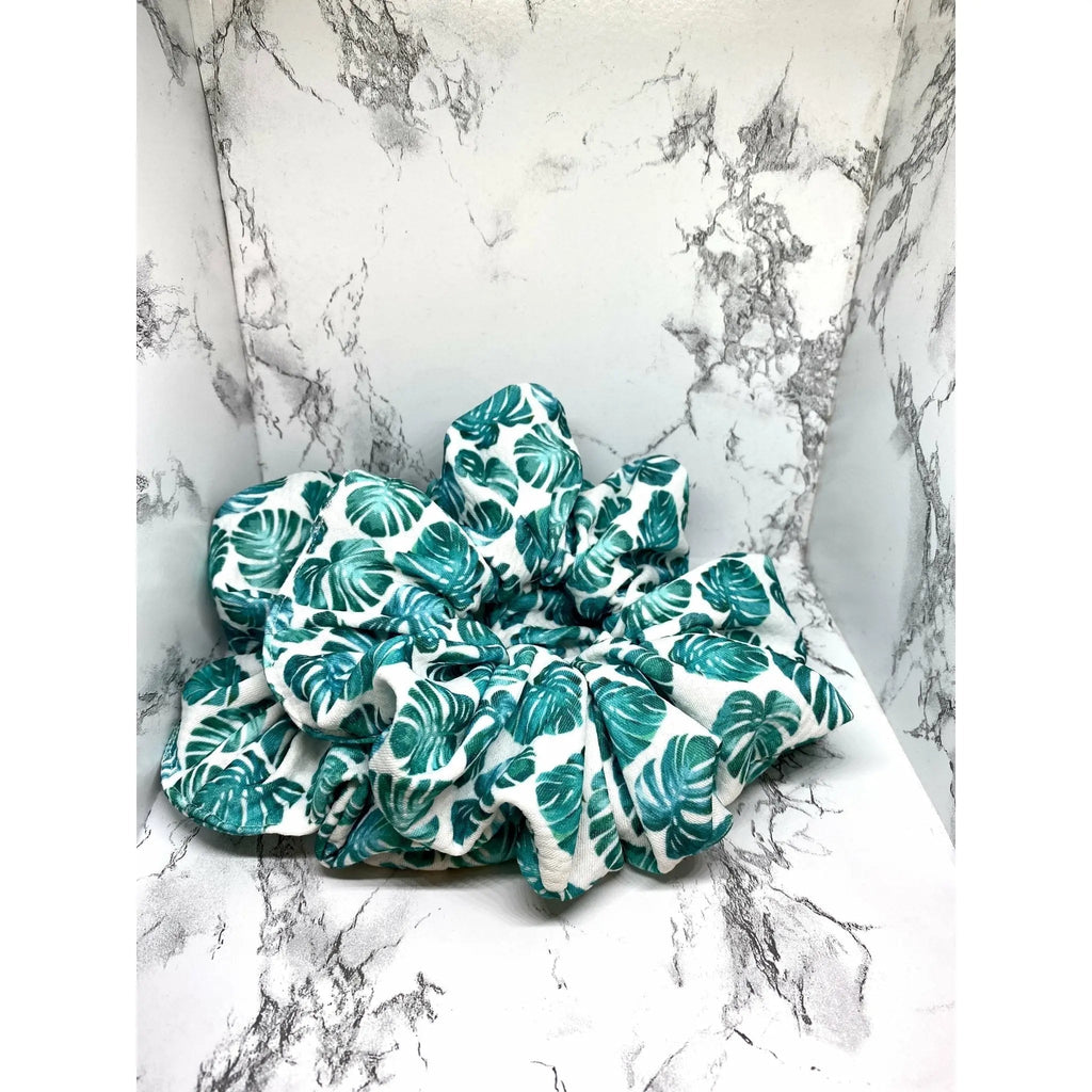 Monstera Leaf Bullet Scrunchie