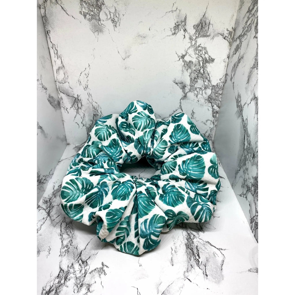 Monstera Leaf Bullet Scrunchie