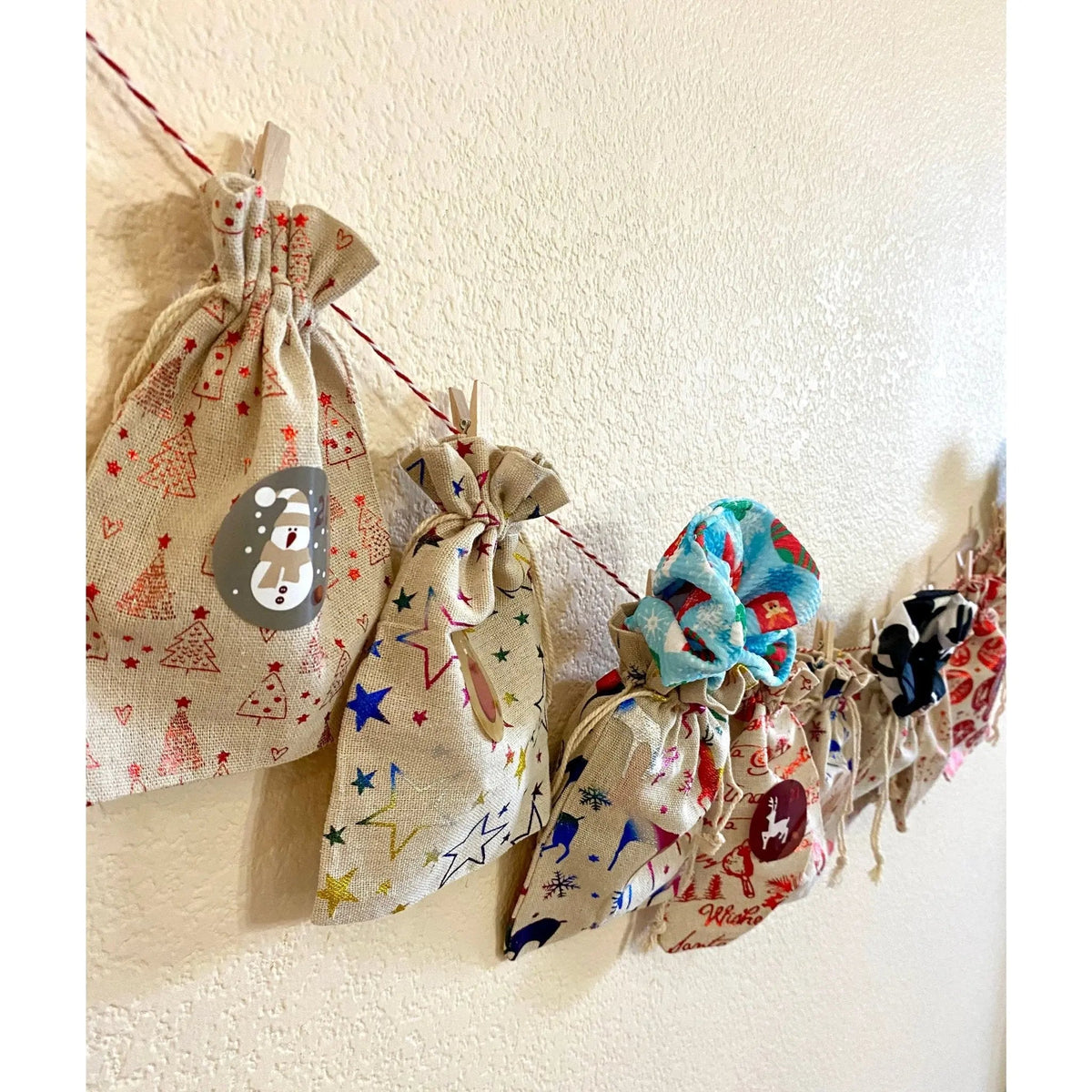24 Day Scrunchie Advent Calendar Christmas Countdown