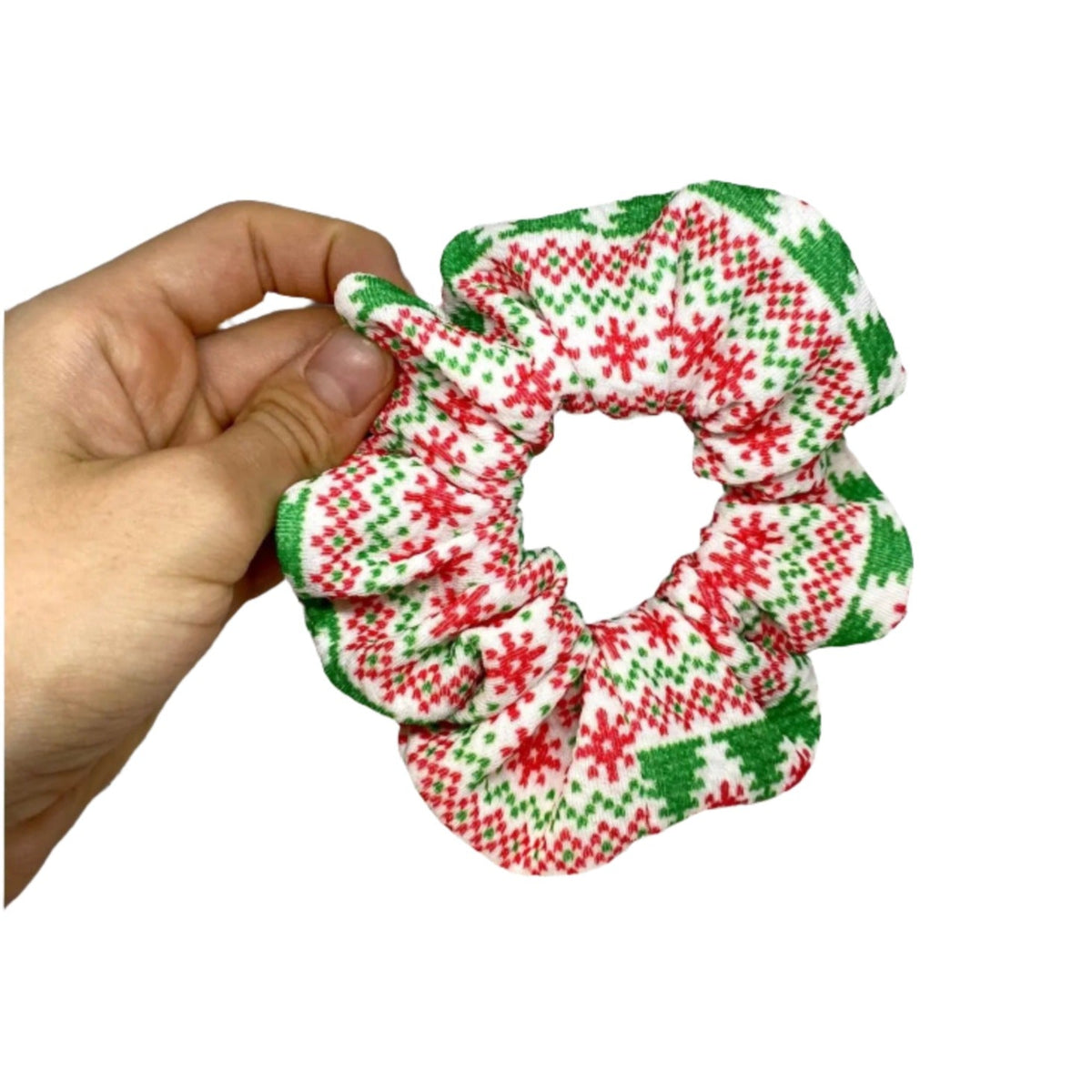 Mini Ugly Sweater Christmas Bullet Scrunchie