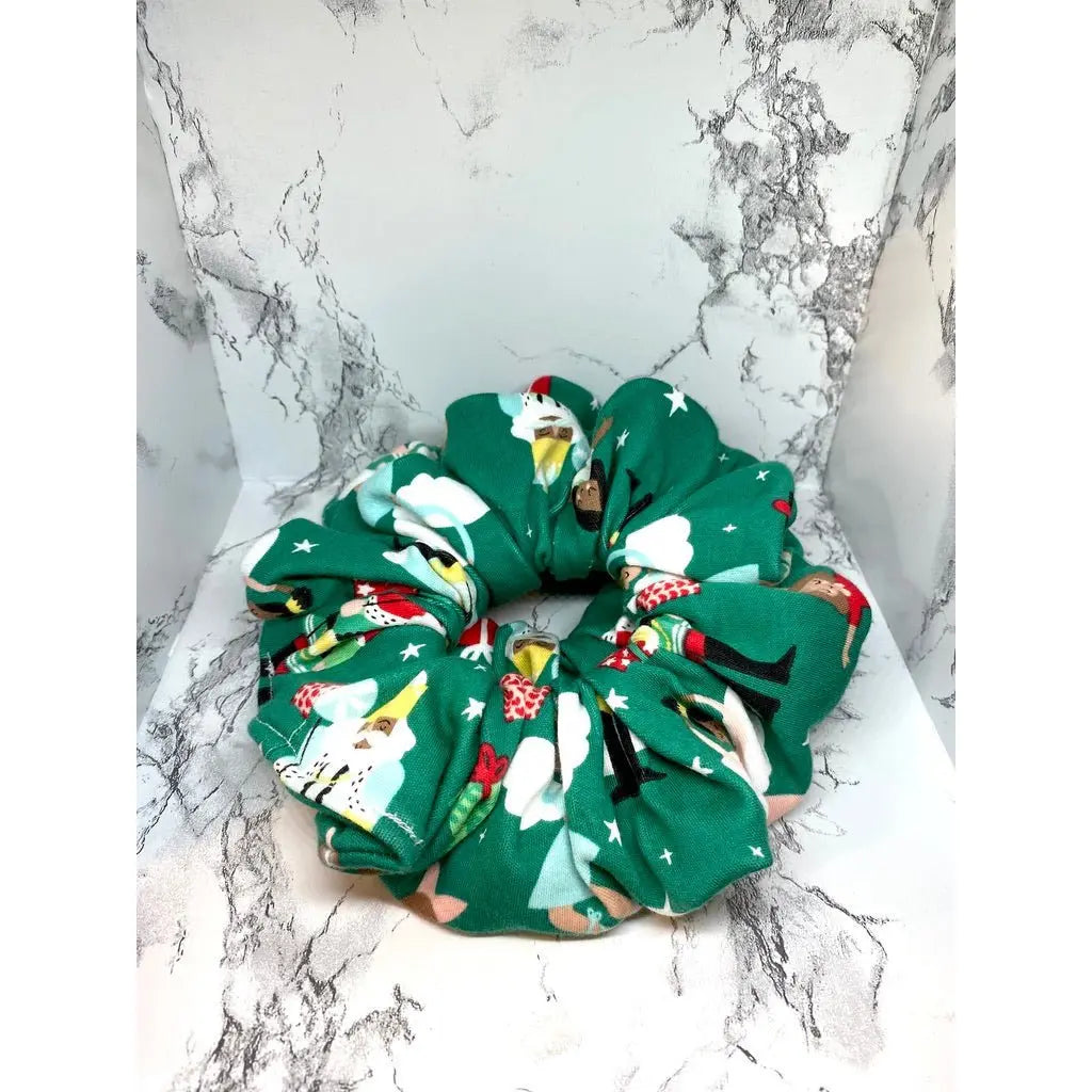 Green Nutcracker Christmas Scrunchie