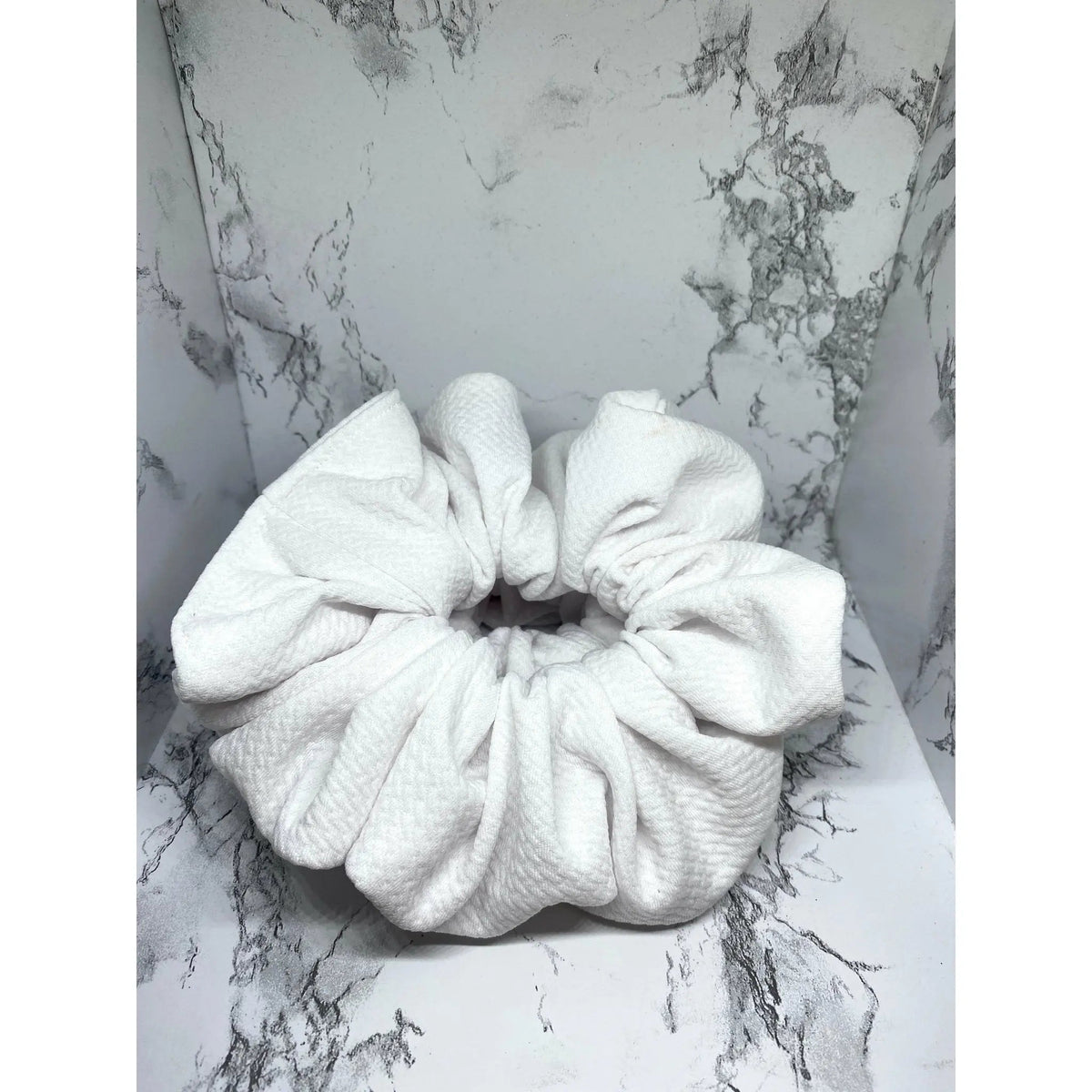 White Bullet Scrunchie