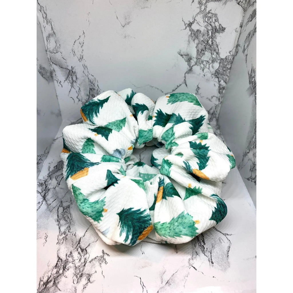 White Pine Tree Bullet Scrunchie