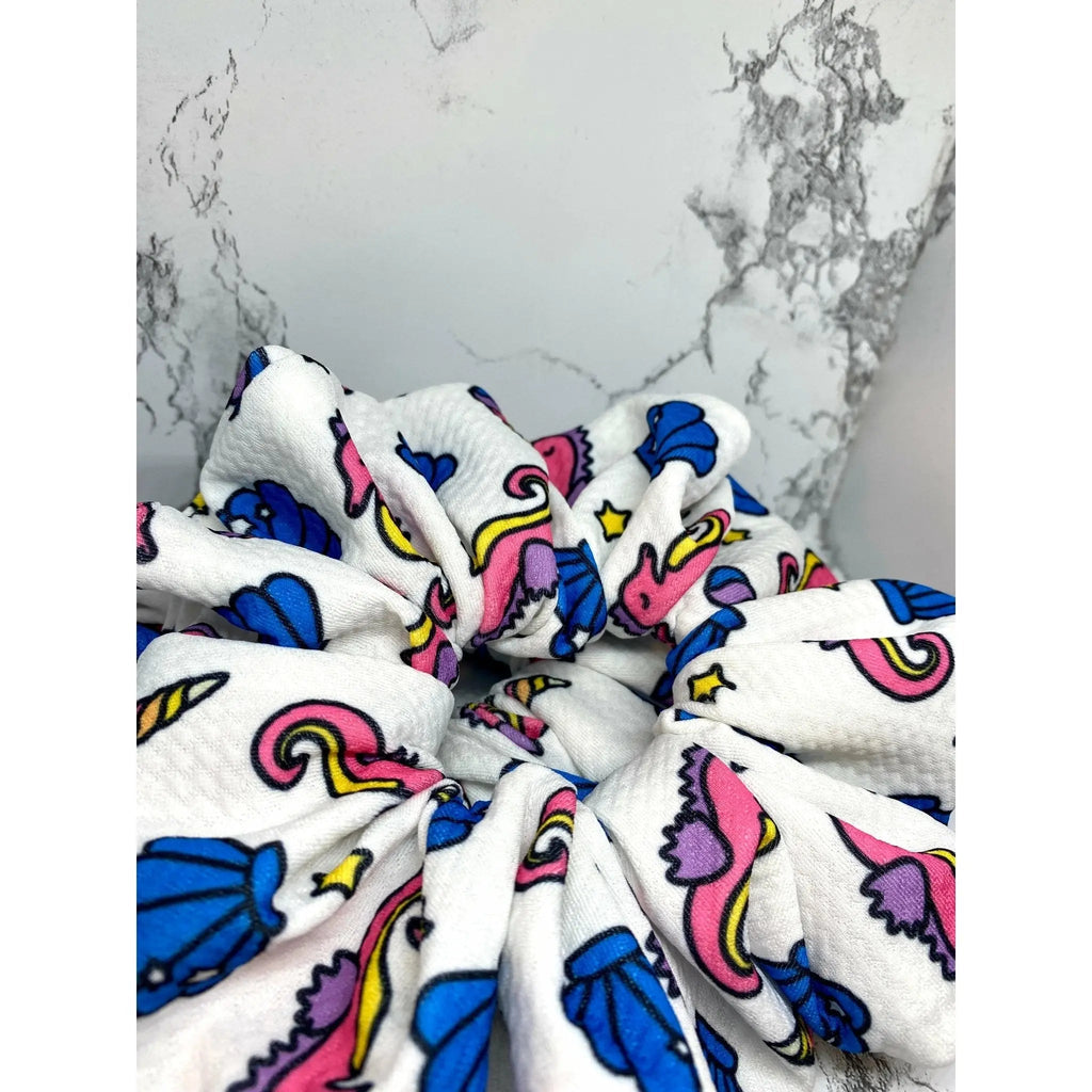 Seahorse Summer Bullet Scrunchie
