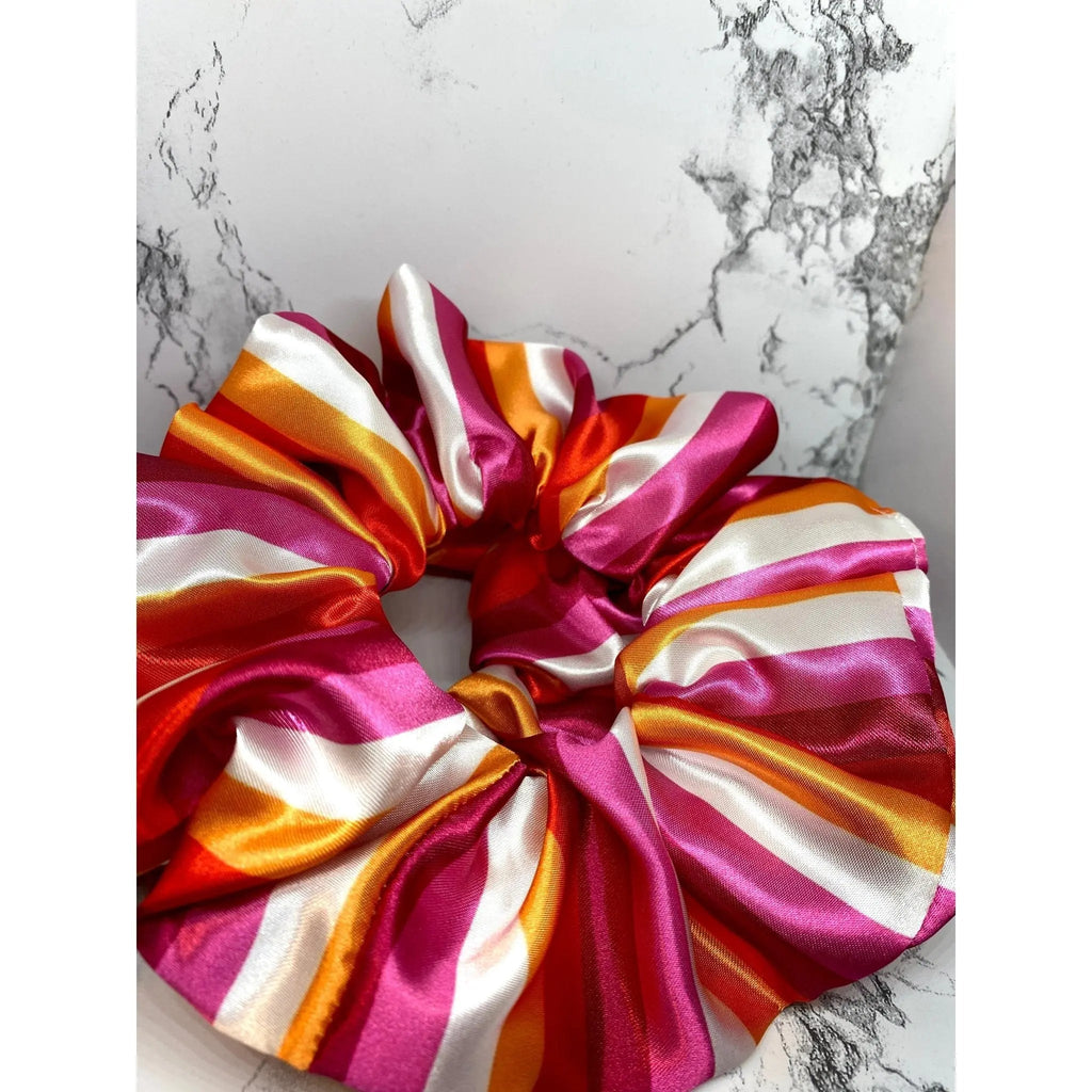 Lesbian Pride Flag Silk Scrunchie