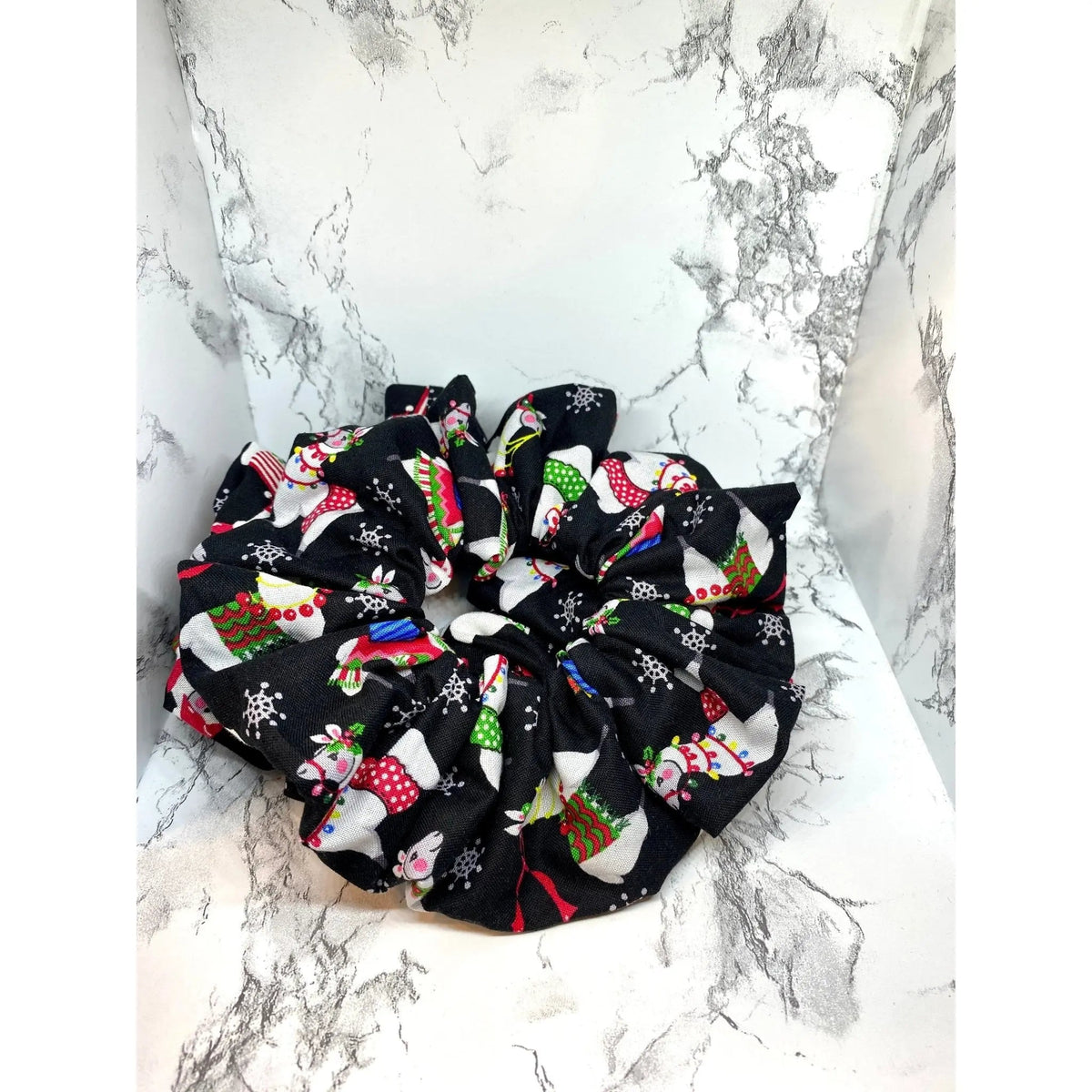 Christmas Llama Scrunchie
