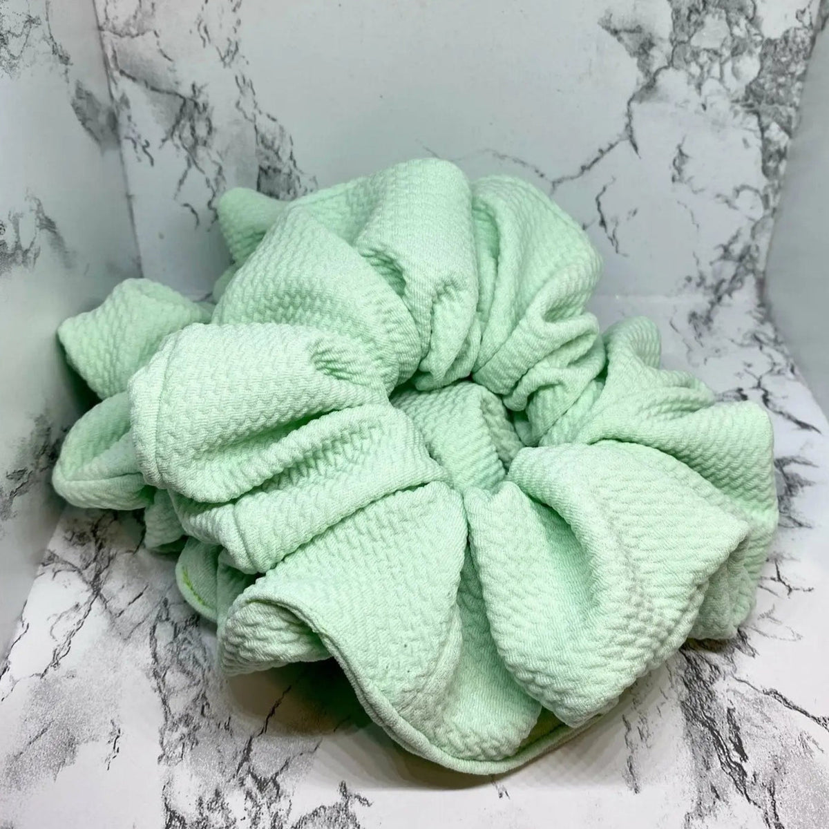 Mint Green Bullet Scrunchie