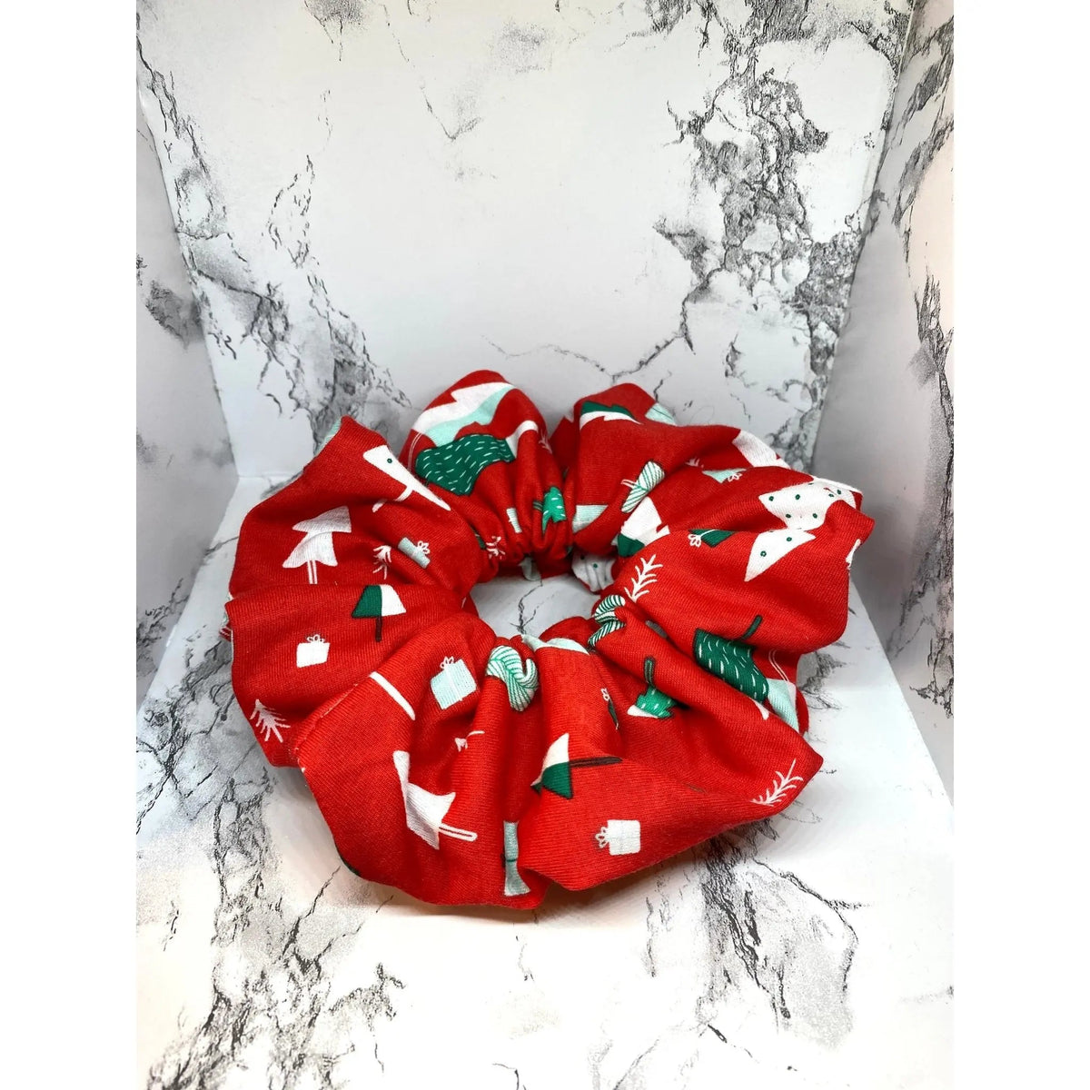 Red Christmas Trees Scrunchie