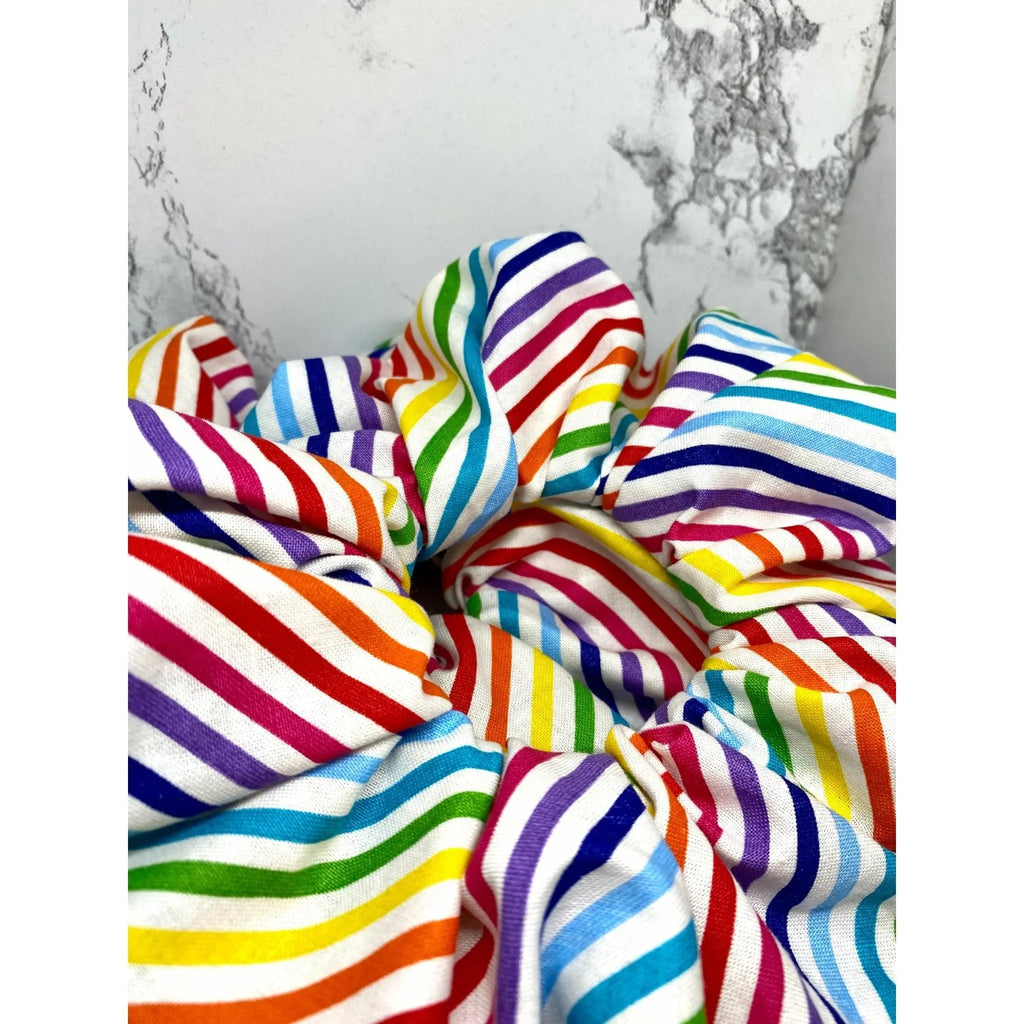Pinwheel Rainbow Pride Scrunchie
