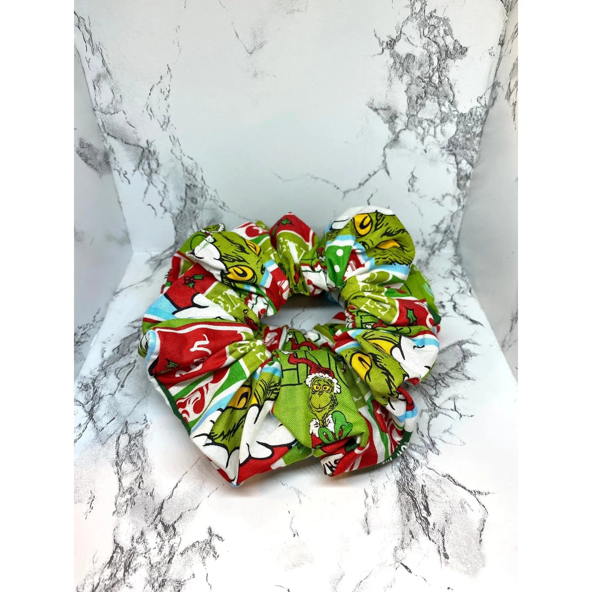 Medium Green Grinch Christmas Scrunchie