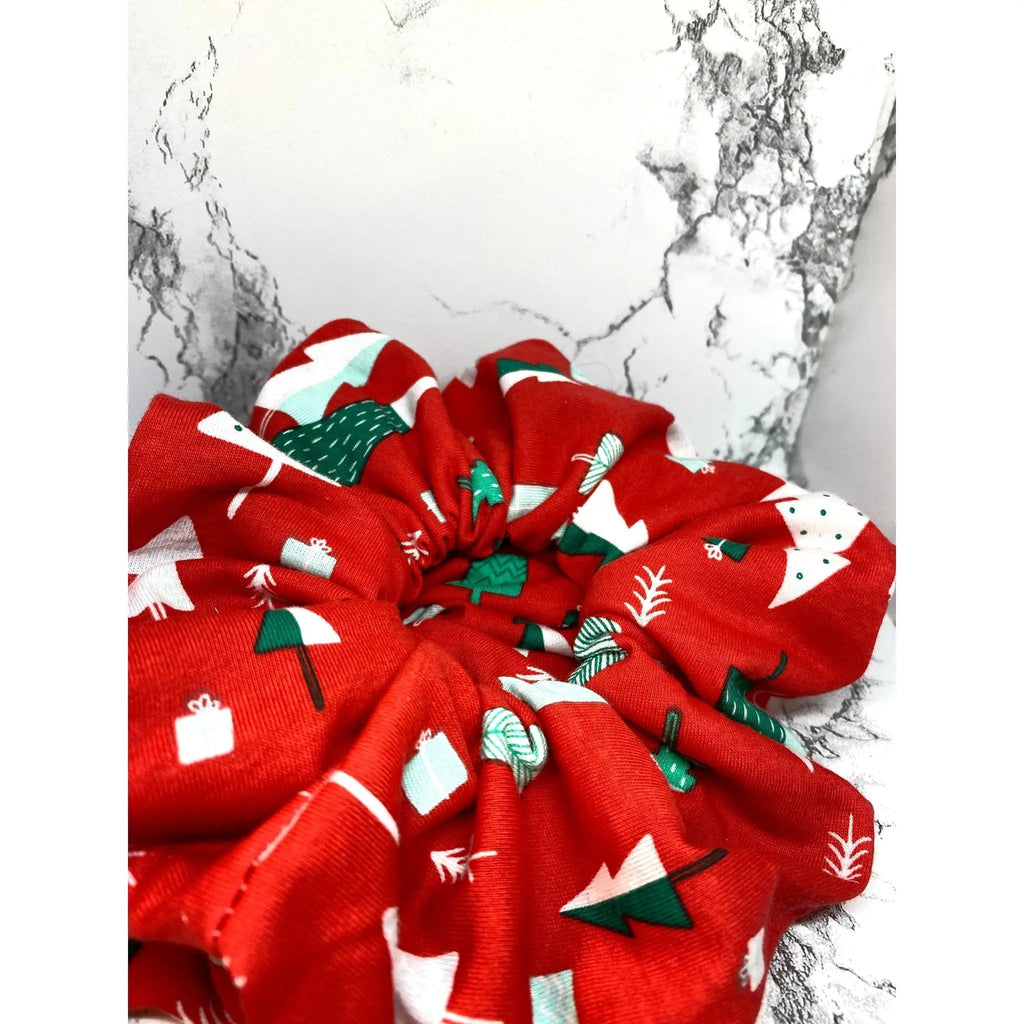 Red Christmas Trees Scrunchie
