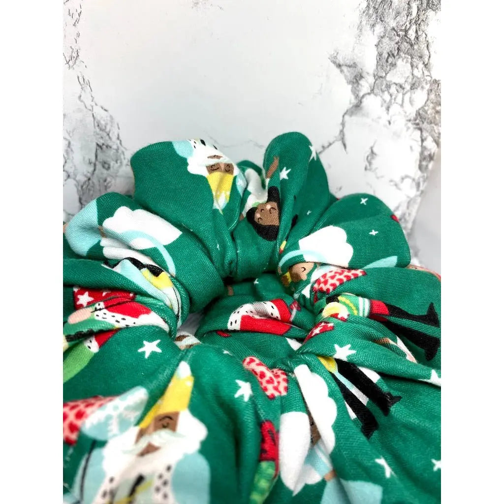 Green Nutcracker Christmas Scrunchie