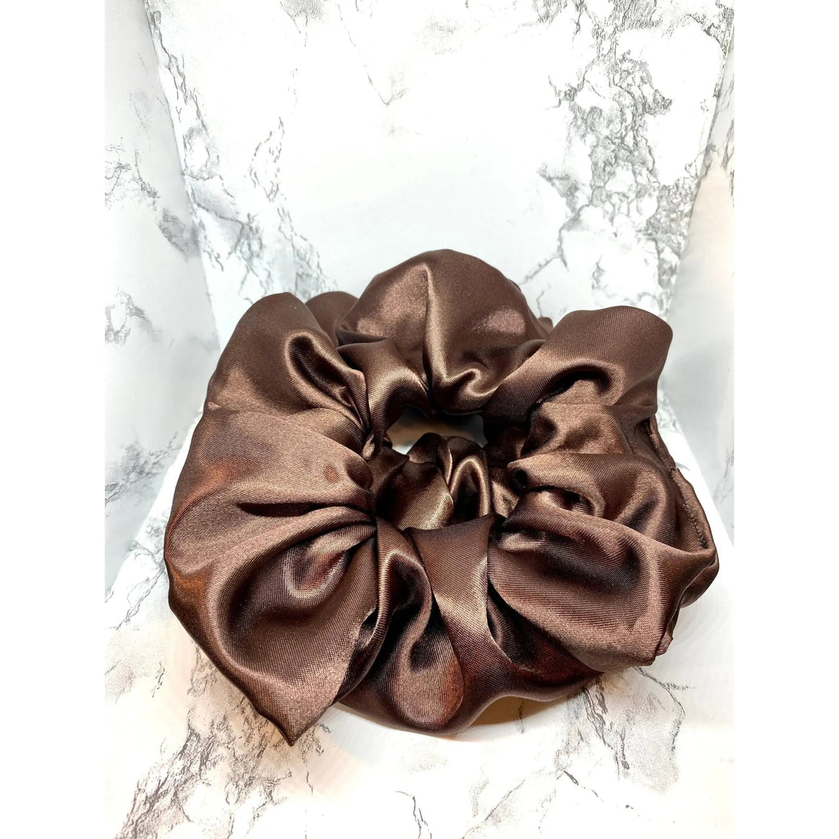 Brown Silk Scrunchie