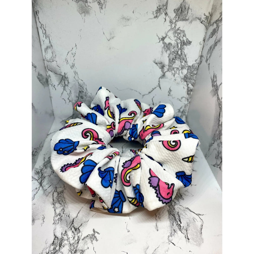 Seahorse Summer Bullet Scrunchie