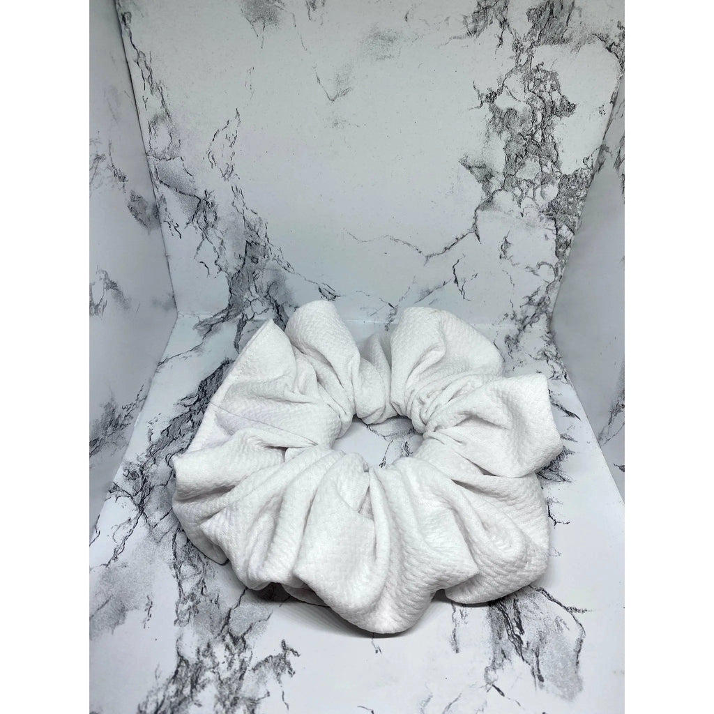 White Bullet Scrunchie
