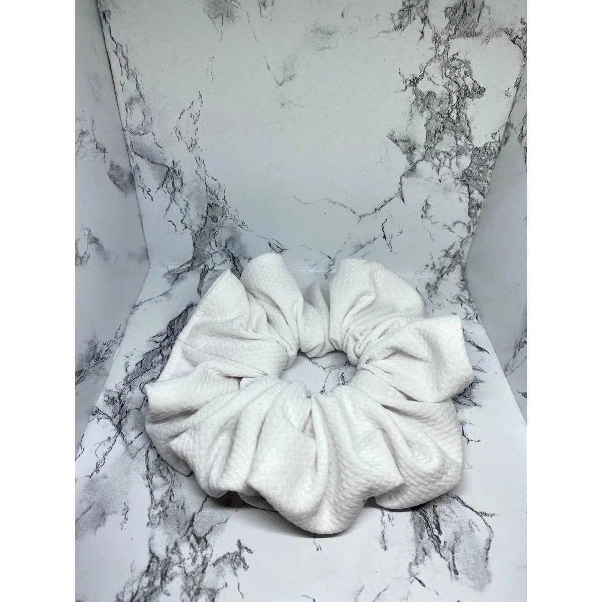 White Bullet Scrunchie