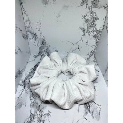 White Bullet Scrunchie