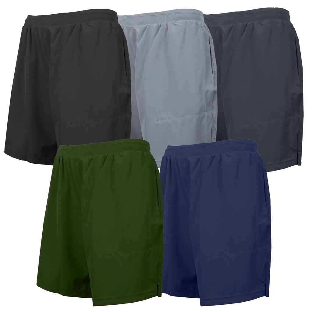 Men’s Athletic Workout Shorts with Compression Liner, Lightweight Gym Running Shorts with Pockets 3-Pack