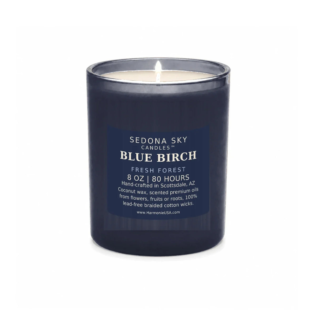 Blue Birch Scented Candle - Woodsy Aromatherapy | Sedona Sky
