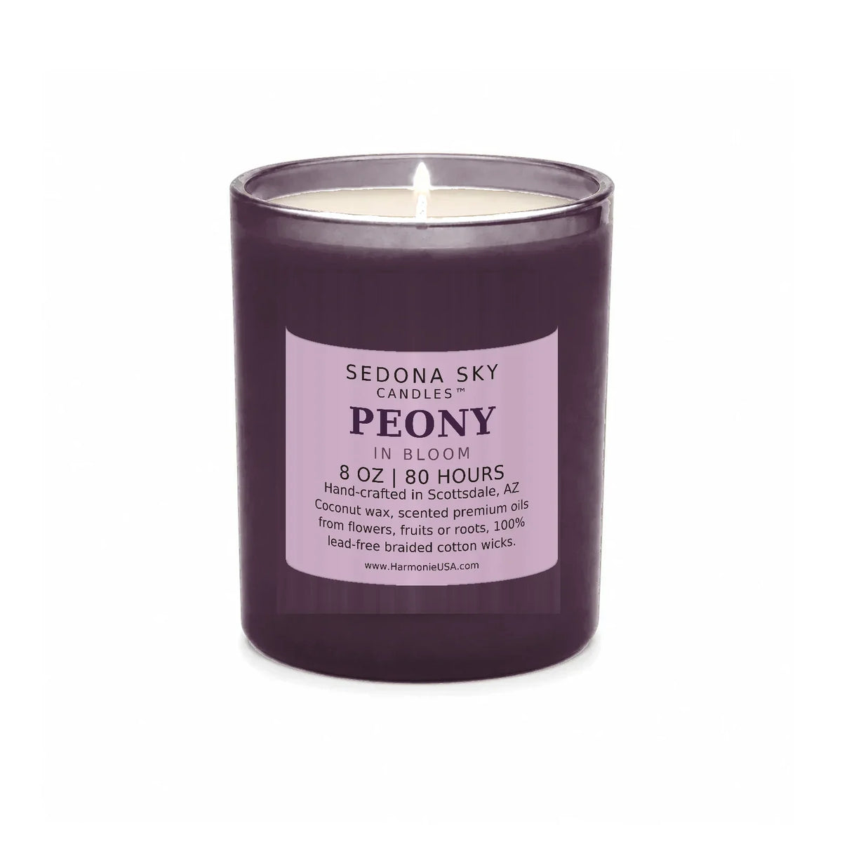 Luxury Peony Candle - Natural Coconut Wax | Sedona Sky