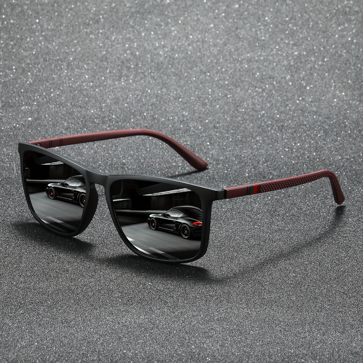 Square Polarized Sunglasses for Men 2 Pack | UV Protection Anti-Glare Mirror Shades