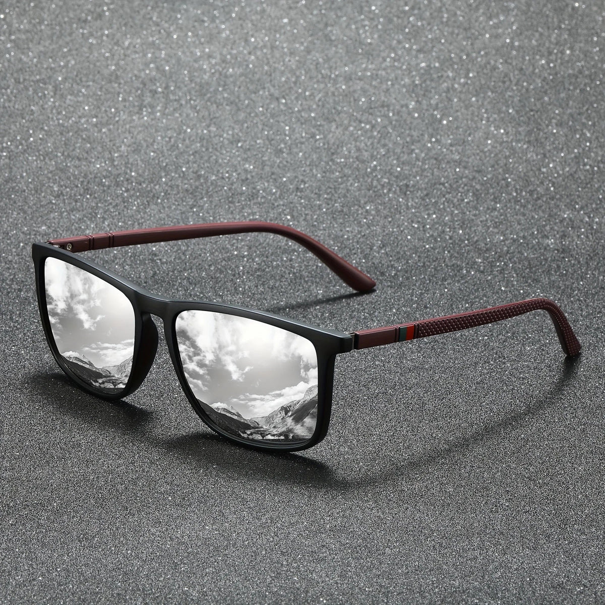 Square Polarized Sunglasses for Men 2 Pack | UV Protection Anti-Glare Mirror Shades